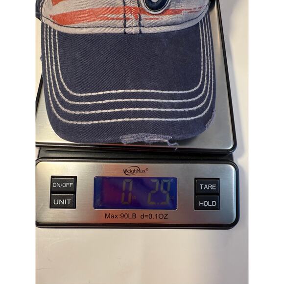 Vintage Ford American Flag Hat Distressed Trucker Baseball Cap USA Patriotic - Picture 6 of 6